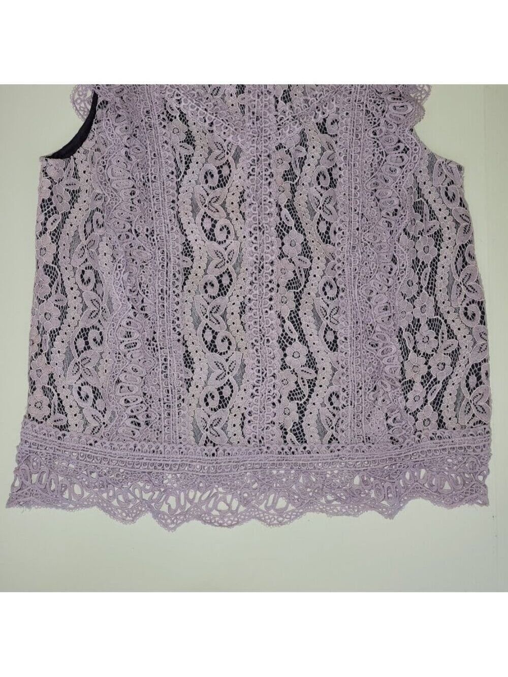 Anthropologie Eri + Ali Sydney Lace Blouse In Lavender Lined Women's Size XS - Picture 5 of 10
